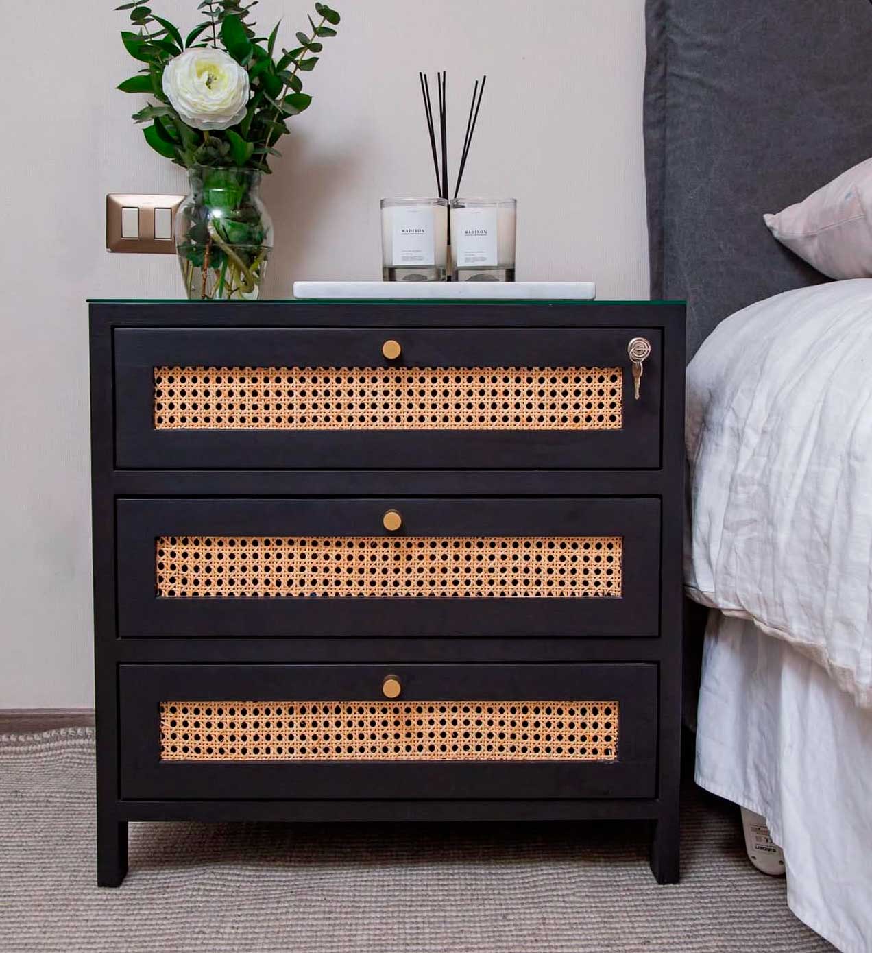 Resplado Olivia Gris oscuro - Rustic Chic