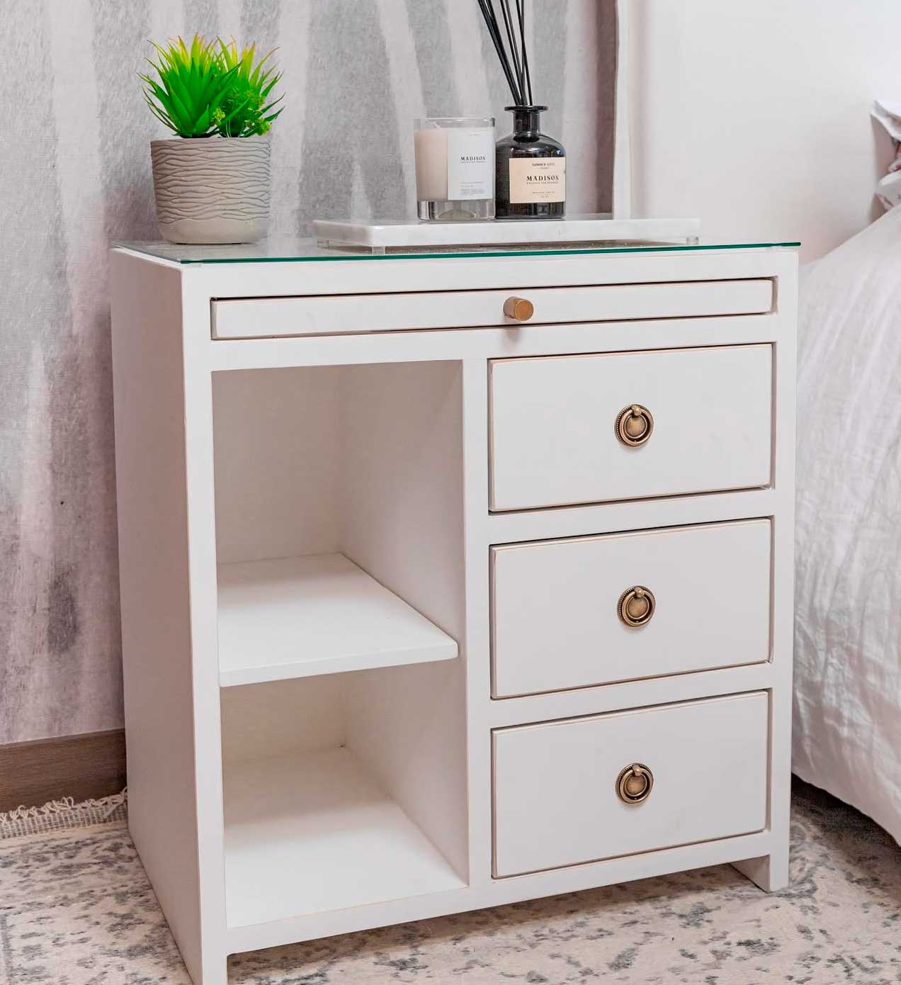 Resplado Olivia Gris-Crudo Reversible - Rustic Chic