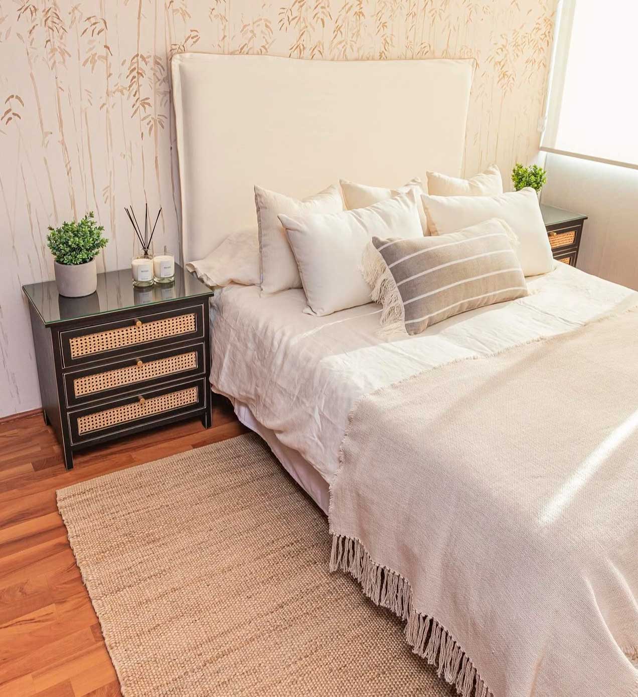 Resplado Olivia Crudo Con Borde Vivo - Rustic Chic