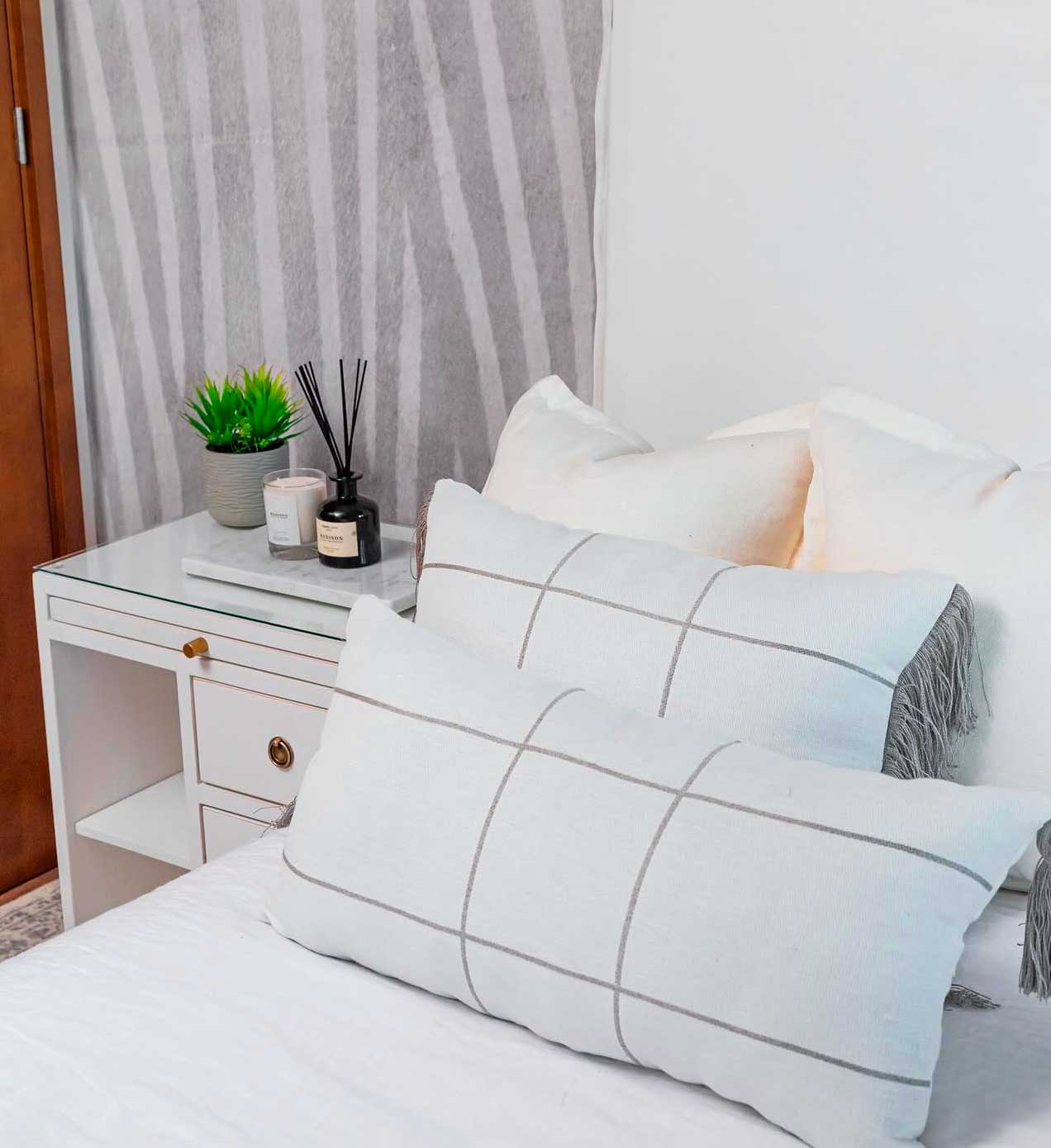 Resplado Olivia Crudo-Gris Reversible - Rustic Chic