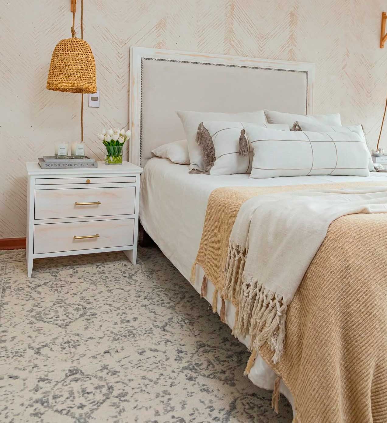 Respaldo Sophie Crudo Plata - Rustic Chic