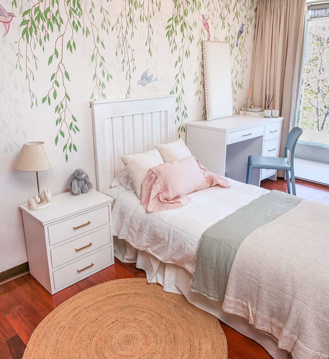 Respaldo Trini Plaza Blanco - Rustic Chic